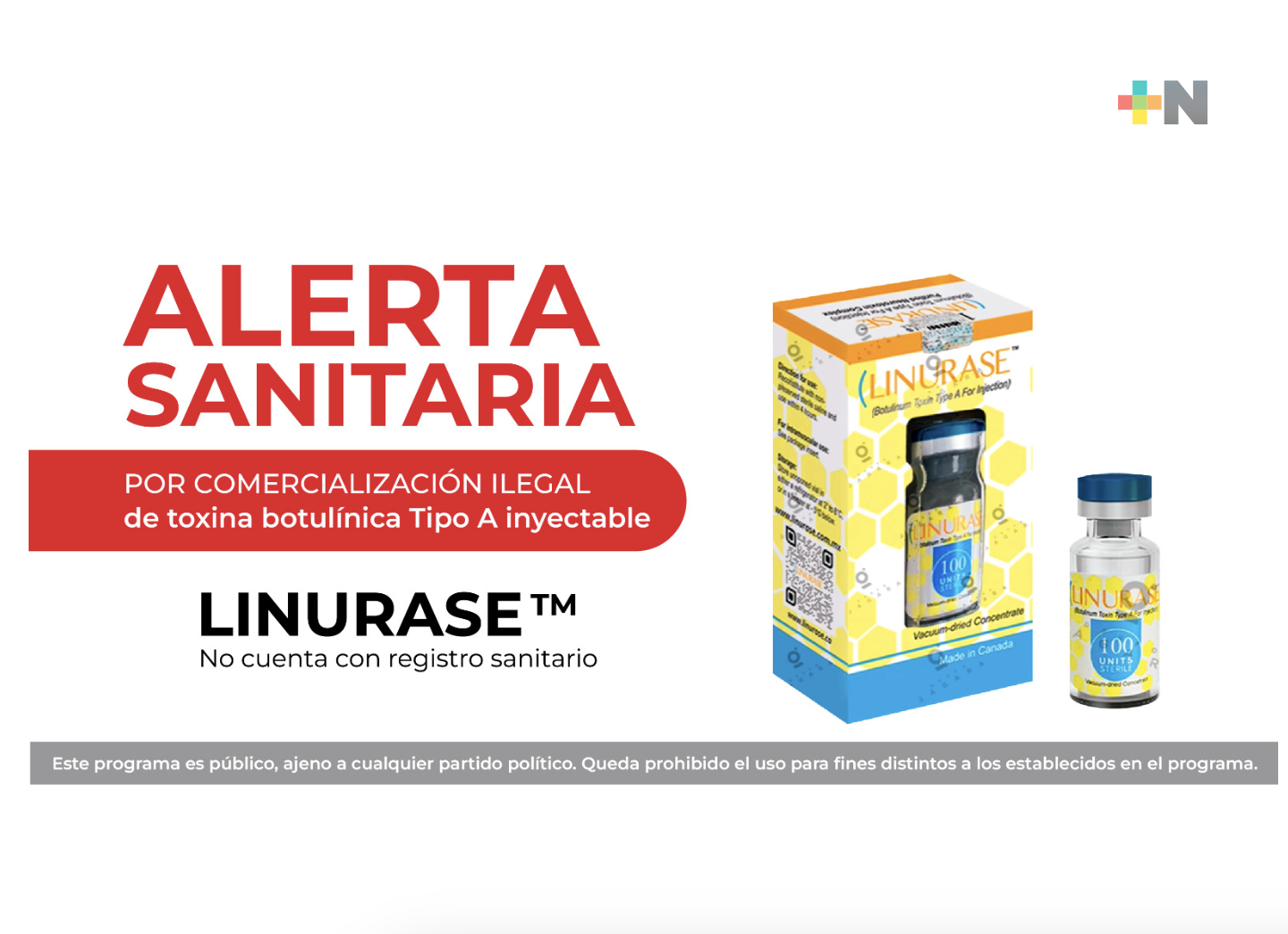 Cofepris alerta sobre comercialización ilegal de toxina botulínica